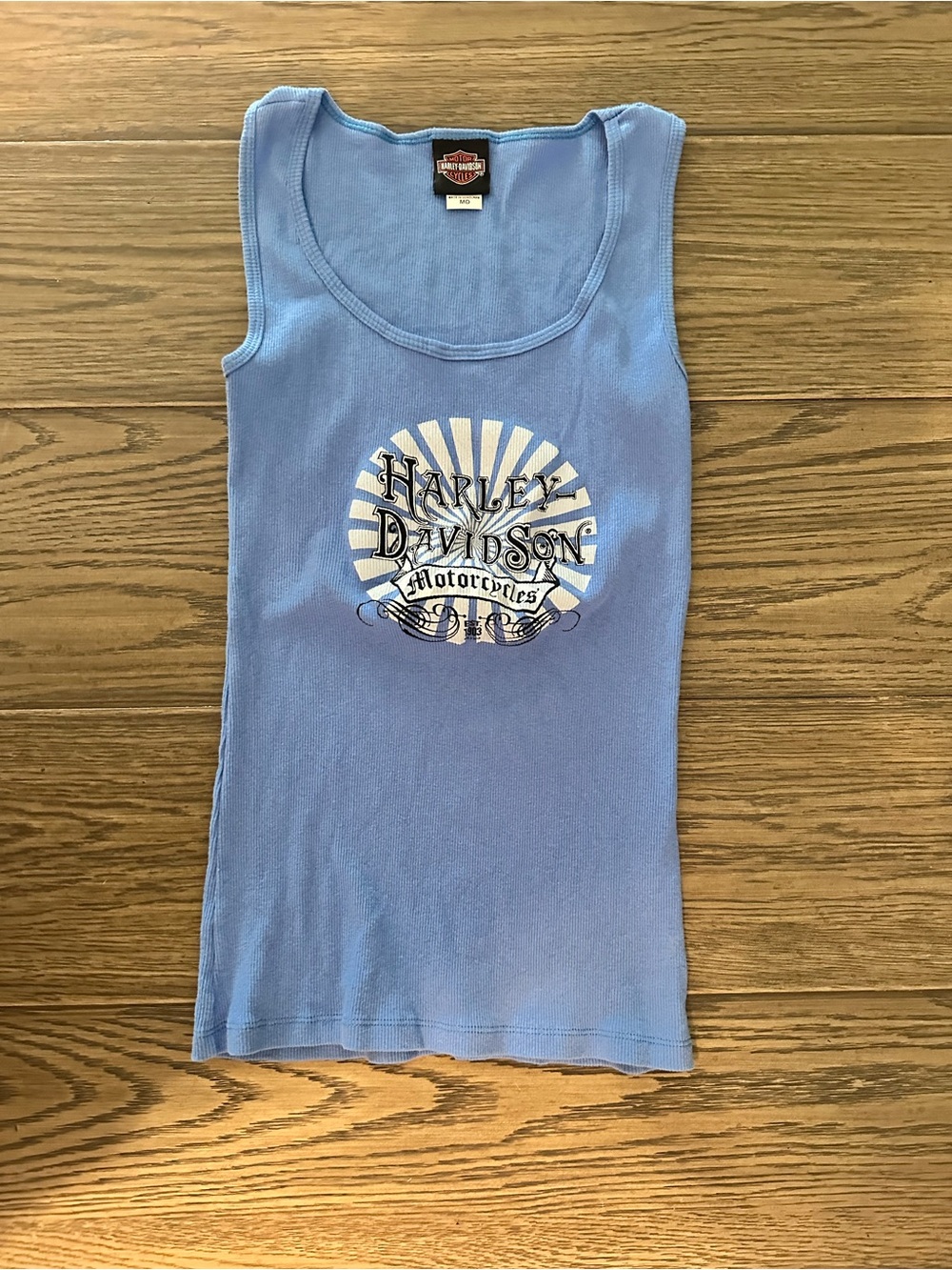 Harley-Davidson Women's Light Blue Graphic Tank Top